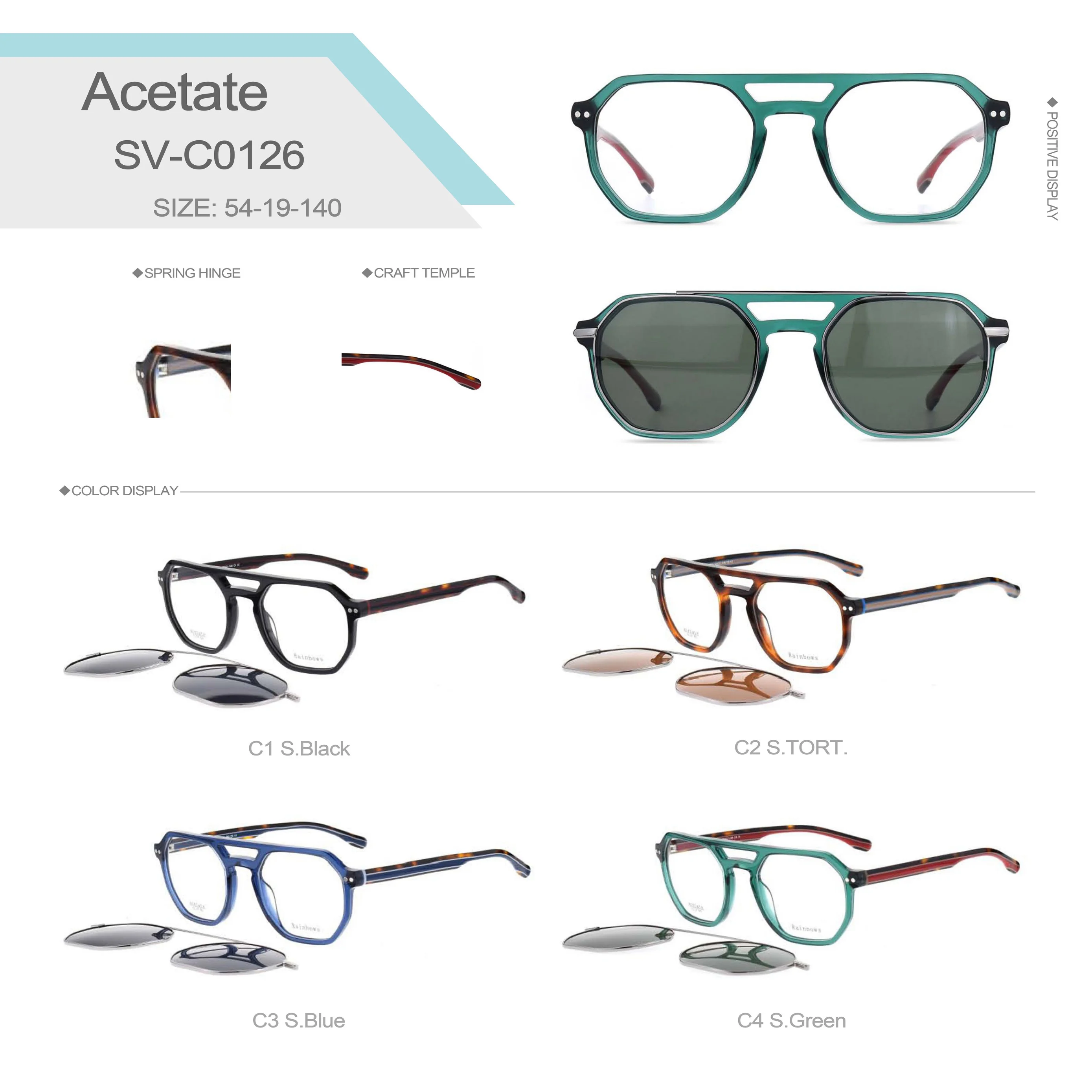 

Мужские магнитные солнцезащитные очки с двойным мостиком и клипсой