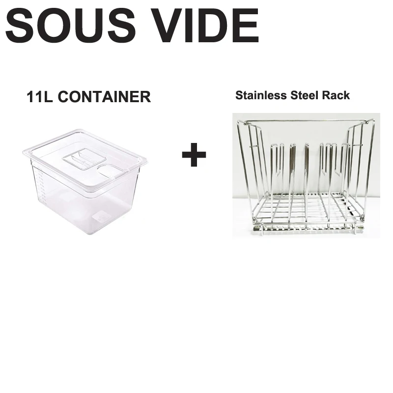 11LandRack Sous Vide контейнер с крышкой для циркулятора Sous Vide кулинарная плита объемом 11Л - Цвет: 11LandRack