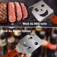 multi purpose grill spatula for outdoor grill with flipping fork 5 in 1 smiley bbq spatula for grill 18 inch long barbecue tool