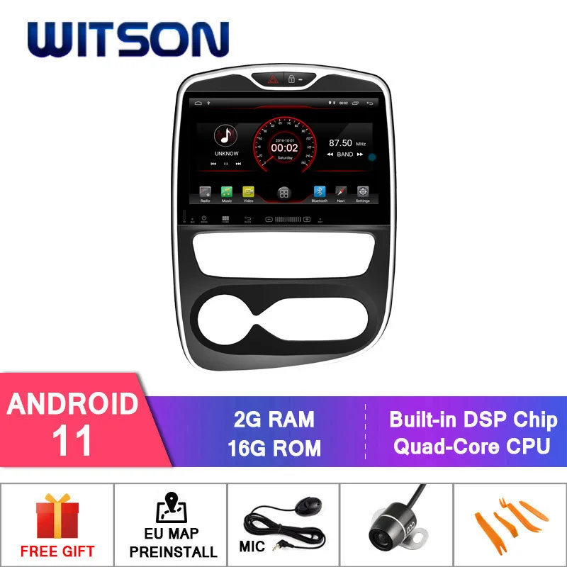 Автомобильный DVD плеер WITSON Android 10 0 для RENAULT CLIO 2017 автомобильный мультимедийный