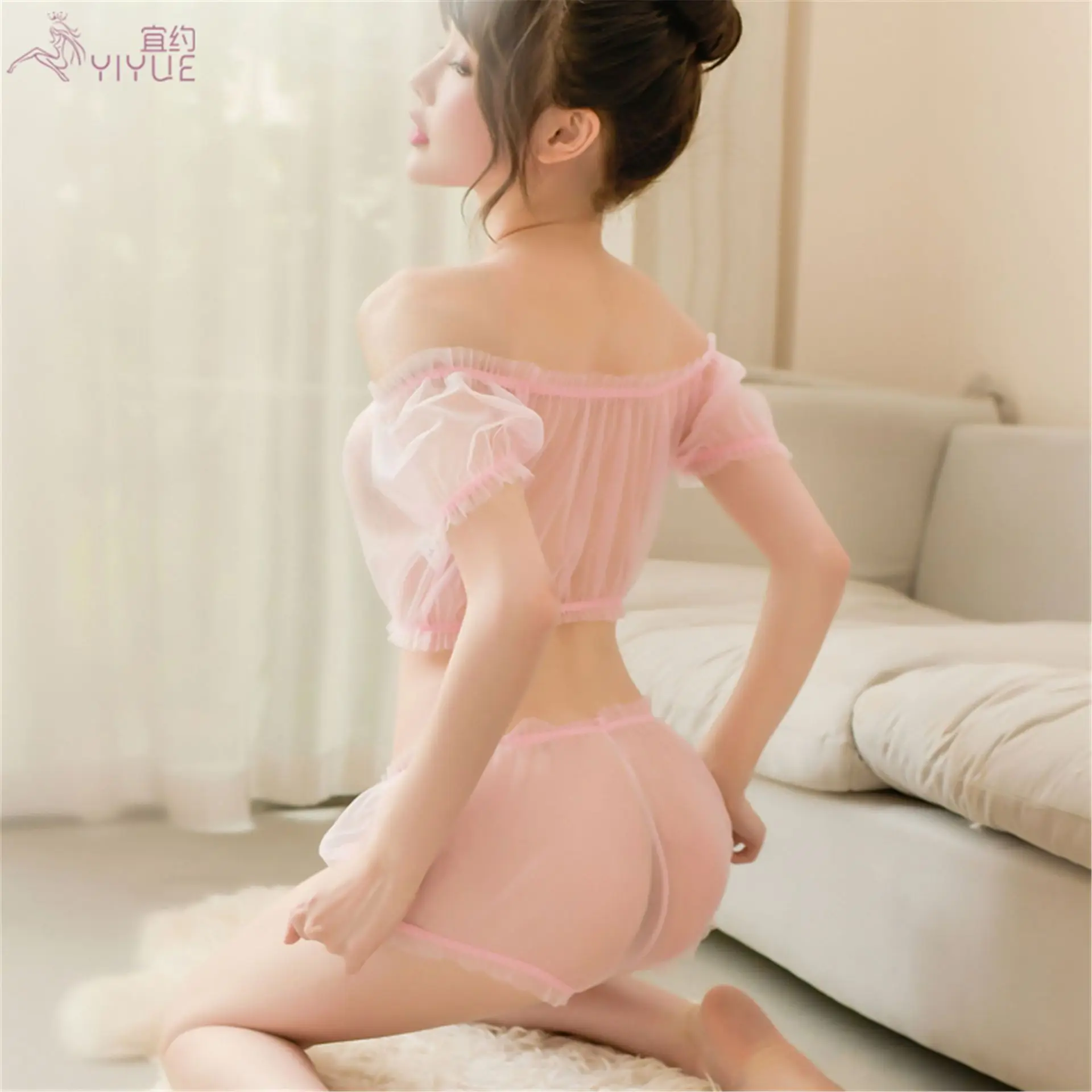 

Sexy underwear sexy perspective temptation split two-piece suit lovely princess pajamas