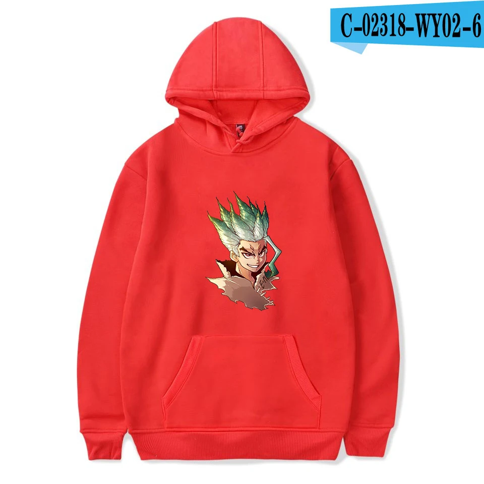 As shown Принт dr. stone Осенняя мужская модная толстовка с капюшоном популярная толстовка с капюшоном в стиле аниме для мужчин/женщин Удобная Повседневная Толстовка с капюшоном пуловер Горячая Распродажа - Цвет: As shown