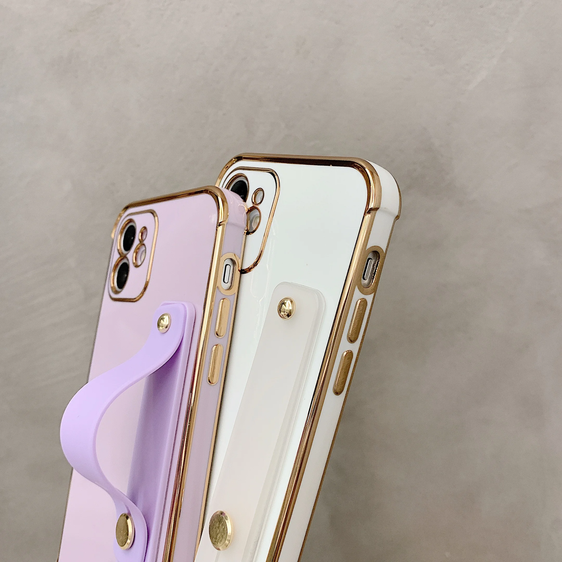 Металлическая окантовка наручный ремешок к чехлу для iPhone 12 11 Pro Max 8 плюс сплошной