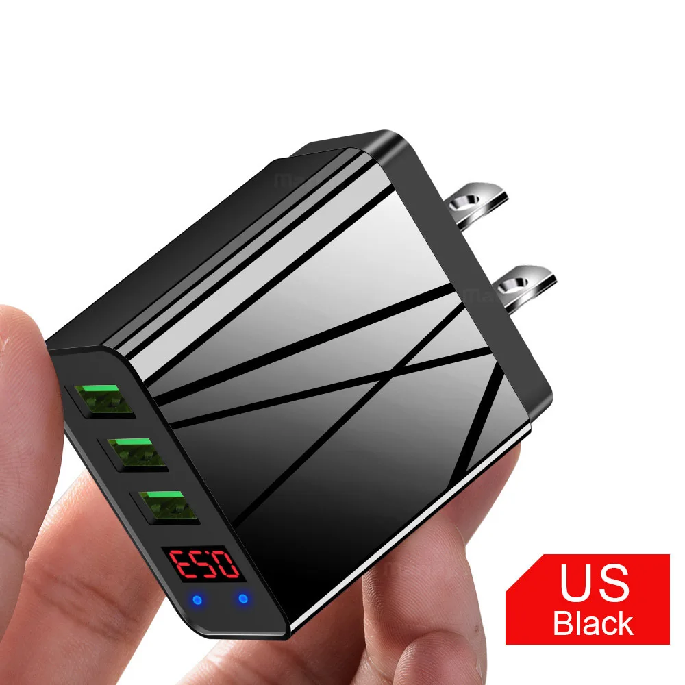 3 0 USB порта быстрое зарядное устройство для samsung S8 S9 Xiaomi Mi 8 быстрая настенная