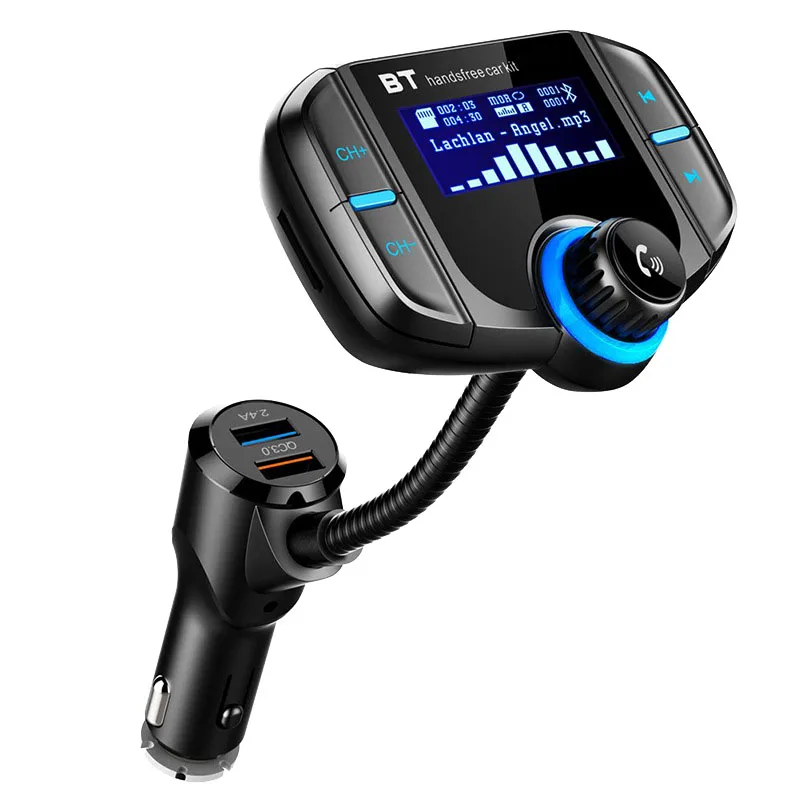Fm передатчик Bt70 автомобильный радиоприемник Bluetooth комплект двойной USB Qc3.0