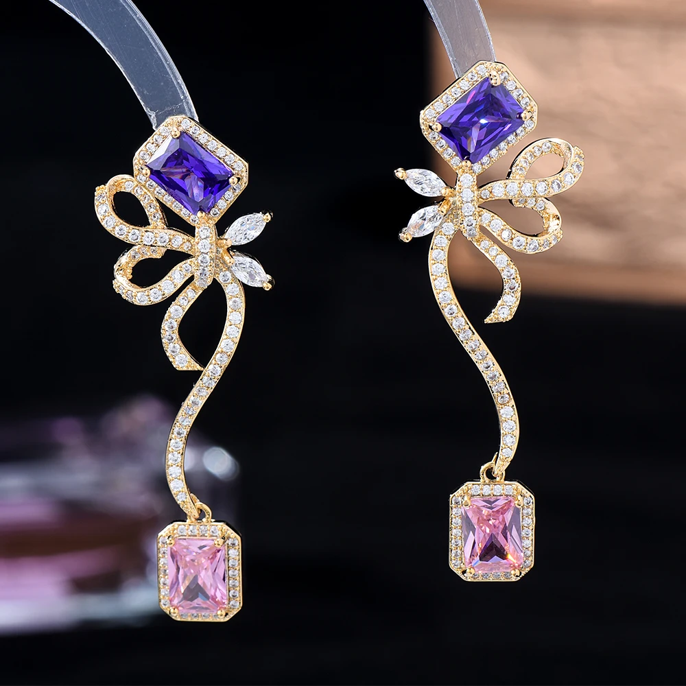 

JIMBORA великолепные Роскошные милые очаровательные Висячие серьги для женщин и девушек летние пляжные вечерние ничные украшения Роскошные п...