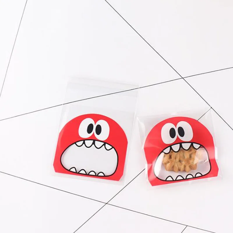 100 шт милый большой чай рыбы живот Монстр пластиковый мешок свадьба день рождения