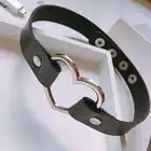 Женское кожаное колье-чокер, готическое ожерелье в форме сердца