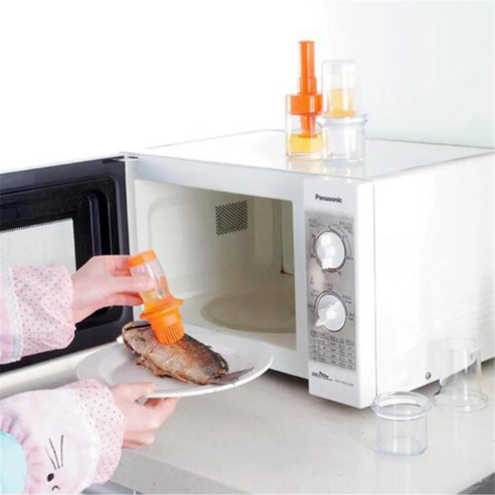 Силиконовая решетка для барбекю бутылка масла с щетками жаропрочные щетки