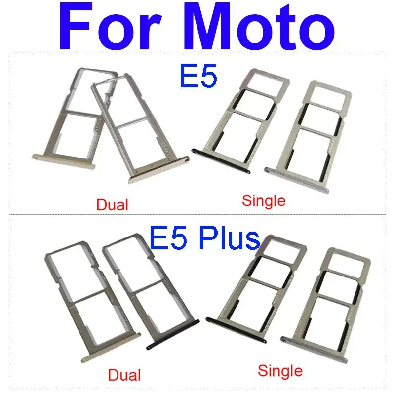 Держатель SIM-карты для Motorola Moto E5 E (5-го поколения) XT1944 / Plus XT1924 Микро-ридер Слот Адаптер Запасные части
