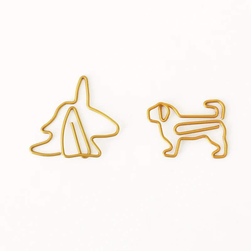 

Gold Unicorn Paper Clip Cute Animal Dog Modeling Bookmark Decoration Cute Paper Clips Office Table Accessories Clipe De Papel