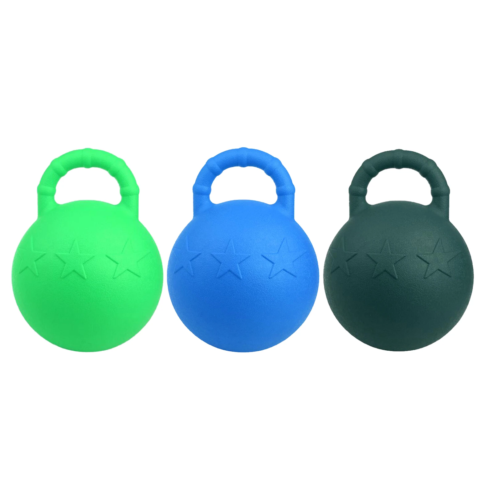 

Rubber Chew Paly Balls Toys 9.84Inch Anti-Burst Horse Puppy Stuff Dogs Soccer Ball Bouncy Play Pets Toys with Handle