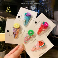 5 colors new fruit hairpins for girls fashion hair claw clips headwear accessories barrettes women hairclip 2021 hair bows