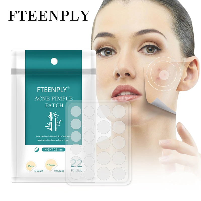 FTEENPLY Acne Pimple Patch Invisible Acne Treatment Stickers Remove Blemish Comedo Face Mask Beauty Skin Care Night Use 22PCS