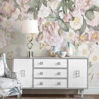 custom photo wallpaper hand painted european style rose flower mural romantic pastoral indoor background wall papel de parede 3d