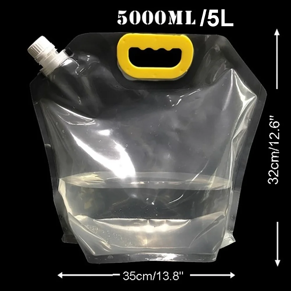 1.5/2.5/5L Clear Foldable Drinking Bags Drinks Flasks Liquor Carrier Plastic Spout Container For Beer Soy Milk Coffee | Дом и сад