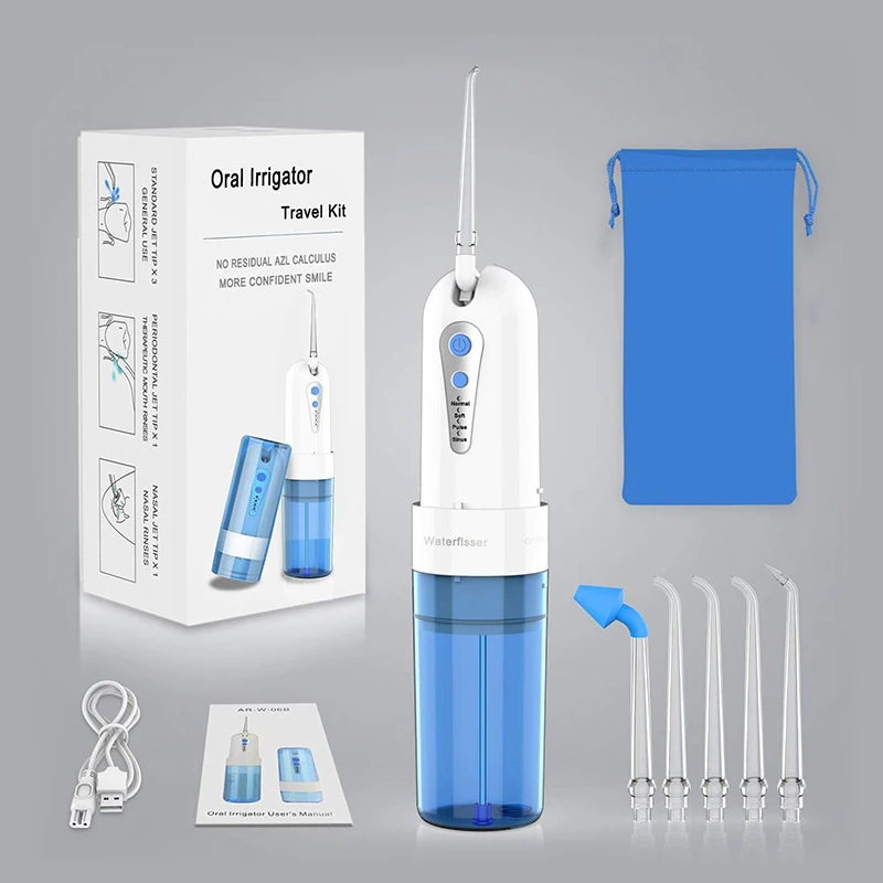 Портативный ирригатор для полости рта 4 режима USB 5 насадок|Ирригаторы рта| |