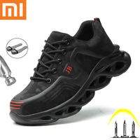 xiaomi safety work shoes man fashion steel toe cap boots anti piercing indestructible anti smashing comfortable outdoor sneakers
