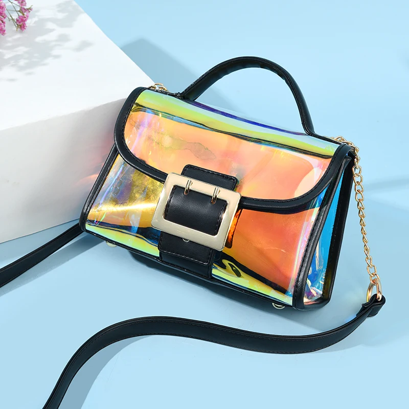 2019 новая сумка через плечо лазерная прозрачная Модный корейский рюкзак