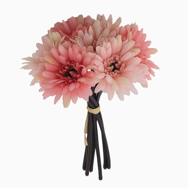 

Искусственные цветы, украшения для дома, искусственные маргаритки, хризантема для свадьбы, вечеринки, невесты, держащей цветок, сделай сам