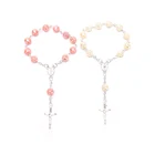 Браслет с имитацией жемчуга и Розария, оригинальные украшения для девочек, подарок, кружево, элегантные религиозные украшения