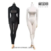 16 female soldier blackwhite high elastic bodysuit jumpsuit base shirt clothing accessories fit for tbl ud action figure body