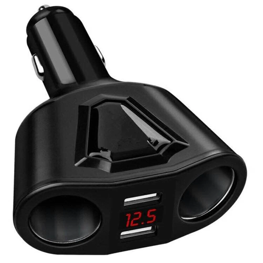 

Car Cigarette Lighter Socket Splitter Charger Dual USB QC 3.0 Quick Charge 12V Auto Cigarette Lighter Sockets Power Adapter Plug