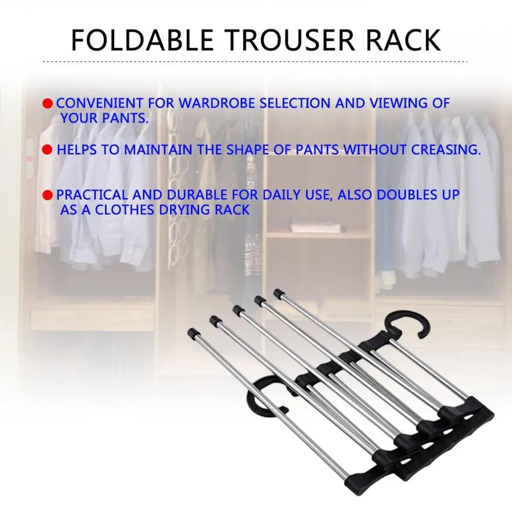 Новинка регулируемая вешалка для брюк штанов галстуков шальных платков шарфов