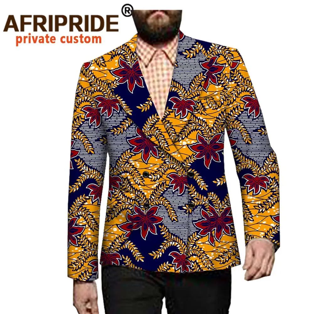 Осенний Повседневный блейзер с Африканским принтом для мужчин AFRIPRIDE
