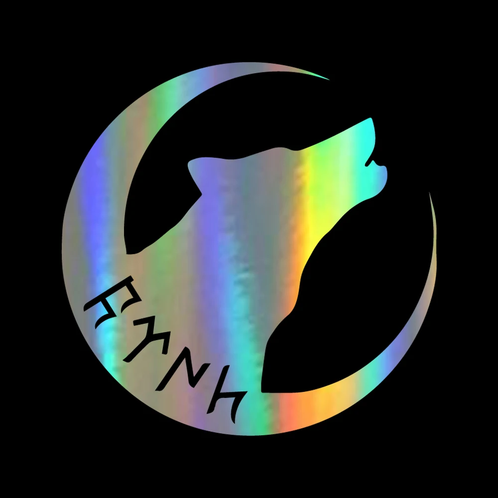 

2Pcs Cartoon Moon Wolf Funny Car Stickers and Decals Car Bumper Sticker Vinyl Decal for Vehicle Window Door Body Decor 5.9"x5.9"