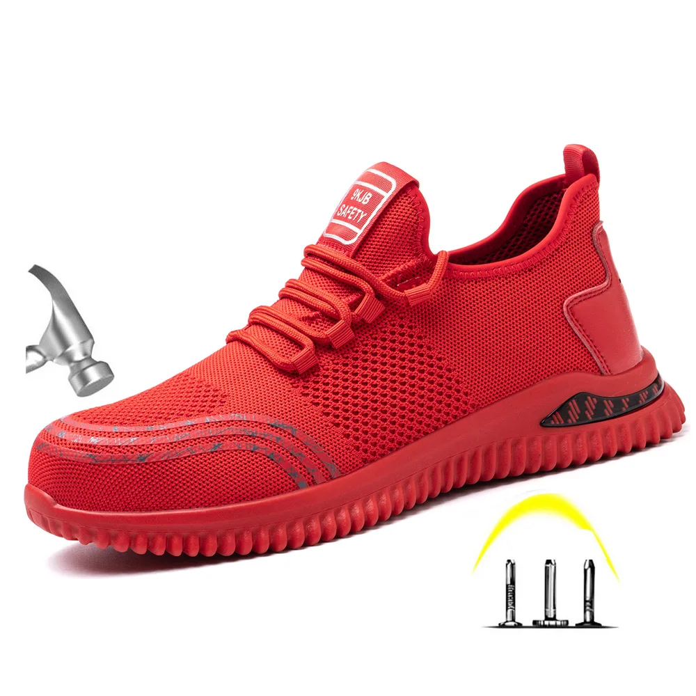 

Men's Outdoor Steel Toe Anti Smashing Indestructible Work & Safety Shoes Men Puncture Proof Safety Boots Shoes Anti Slip