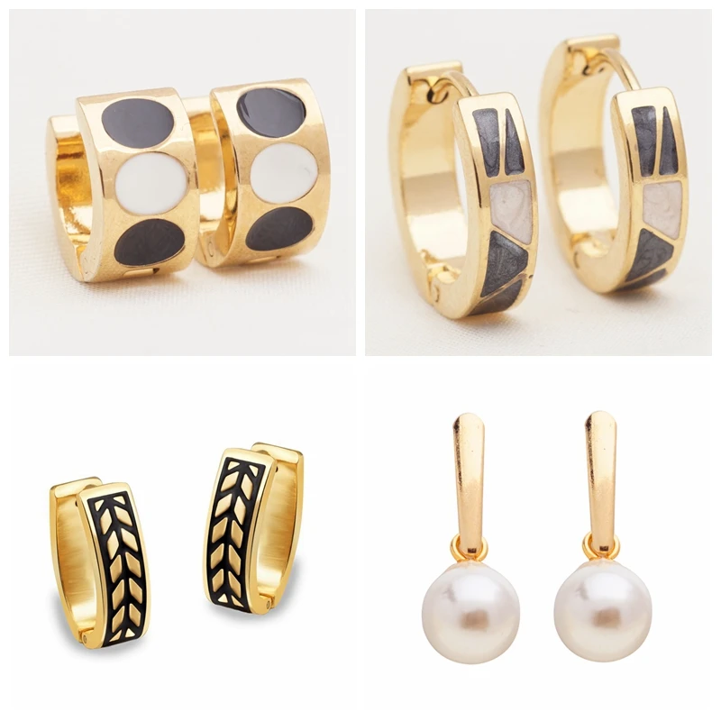 Серьги кольца из нержавеющей стали круглые металлические украшения для женщин и