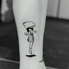 Татуировка Kawaii Girl для мужчин и женщин, 1 шт., сувениры вечерние, временная татуировка на плечо, наклейка для вечерние, Косплея