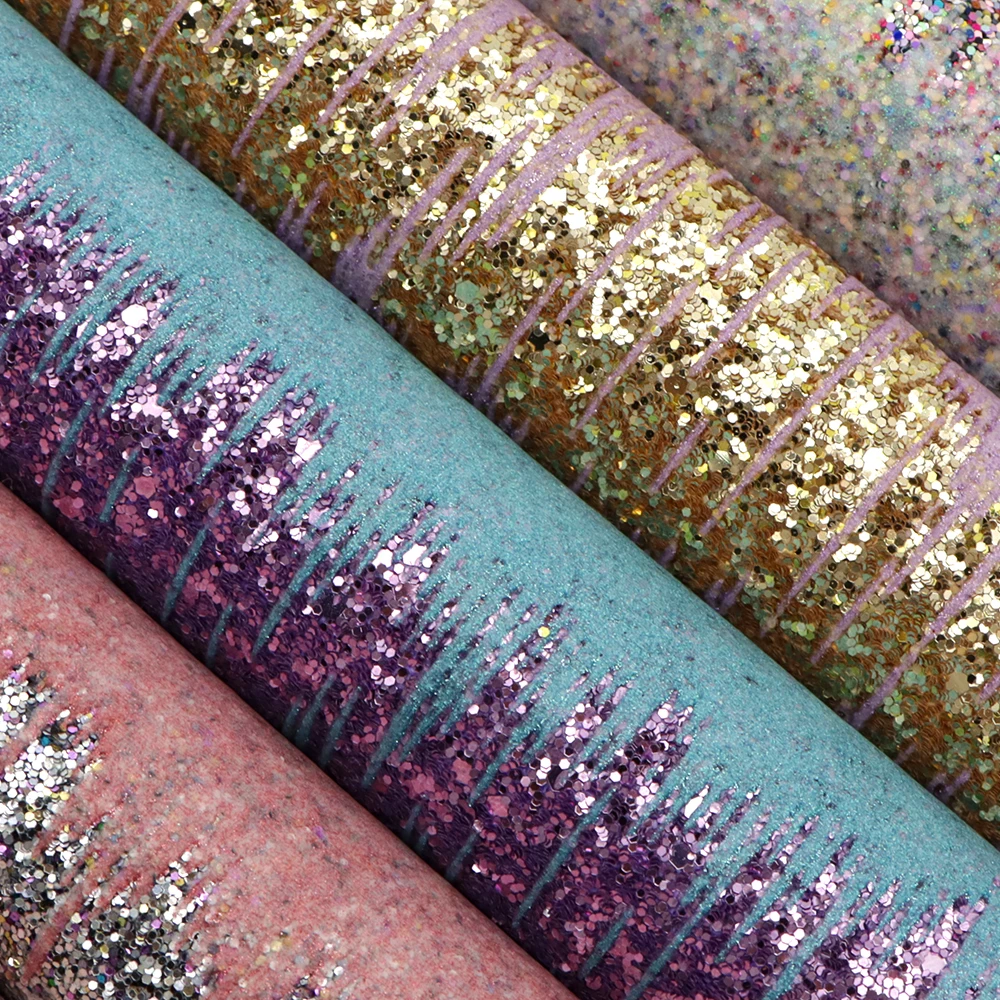 

20*33cm Geometric Glitter Faux Leather Sheet Leatherette Clothing Upholstery DIY Earrings Bows,1Yc11553