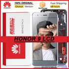 100% Оригинальный IPS дисплей 5,15 дюйма с рамкой для Huawei Honor 9, ЖК-дисплей с сенсорным экраном, дигитайзером STF-L09, STF-AL10, запасные части для STF-AL00