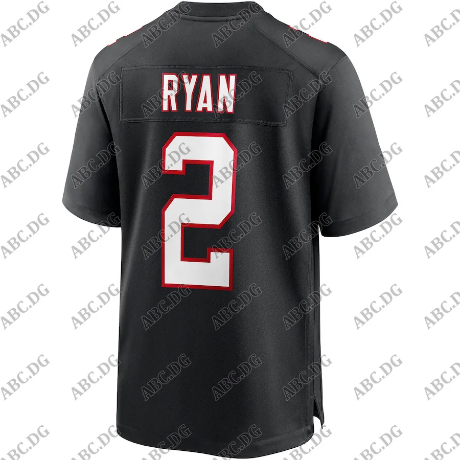 

Customized Stitch American Football Jersey Men Women Kid Youth Atlanta Matt Ryan Black Throwback Game Jersey