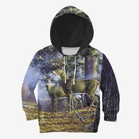 cool deer hoodies t shirt 3d printed kids sweatshirt jacket t shirts boy girl funny animal cosplay costumes