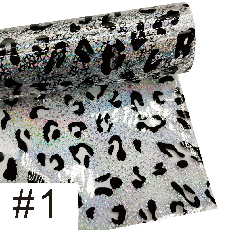 

8.2"*11.8" A4 Size Leopard Glitter Faux Leather Sheets DIY Bags Materials TPU Synthetic Leather Fabric For Bows