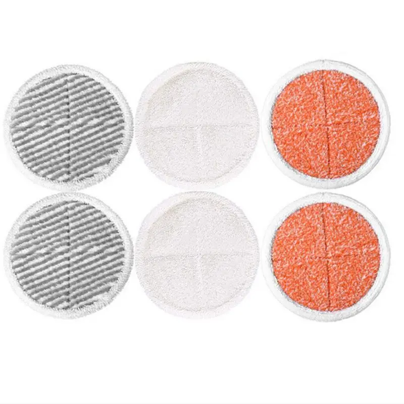 

6 Pcs Mop Replacement Pads for Bissell Spinwave 2039A 2124 Powered Hard Floor Mop (2 Soft Pads+2 Scrubby Pads+2 Heavy Scrub Pad