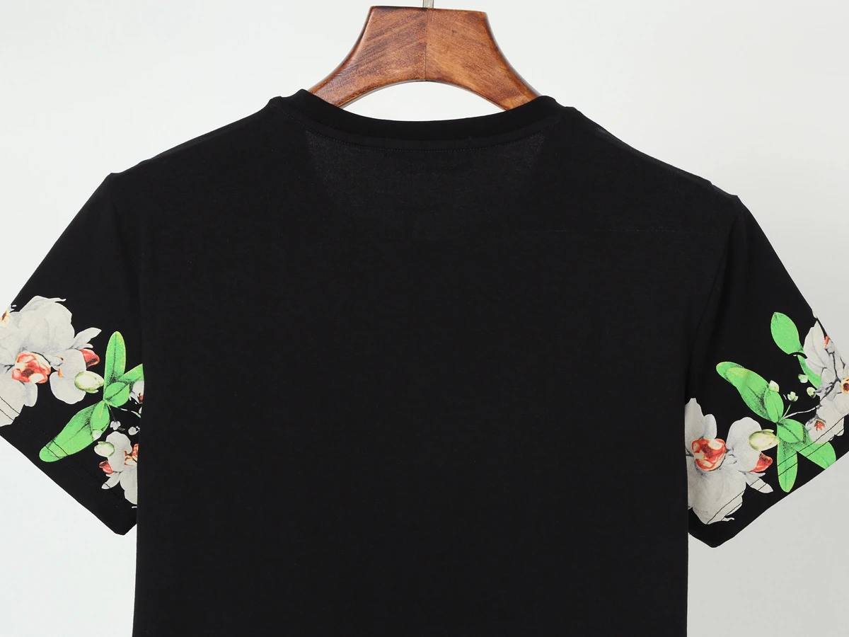 

2021 Summer New 100% Cotton T-shirt Men Letter Print Short Sleeve Tshirt Comfortable Plus SizeTops SK120157