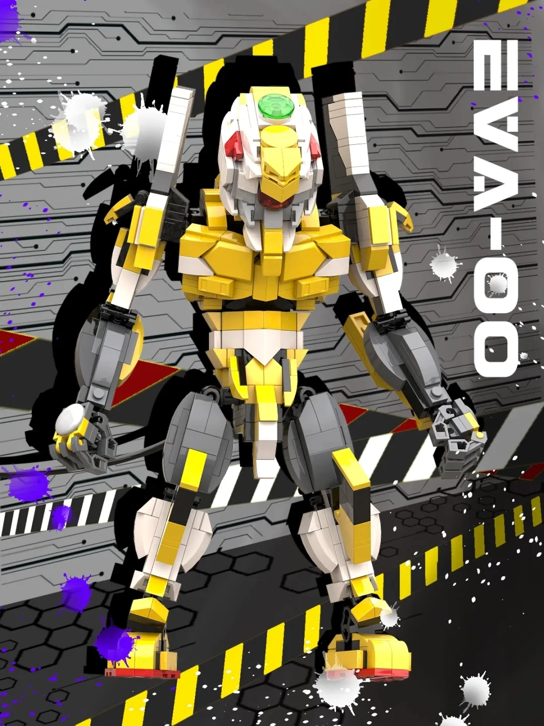 

DIY MOC creative New brickheadz EVA mech gundam action figure model building blocks toys for children gifts