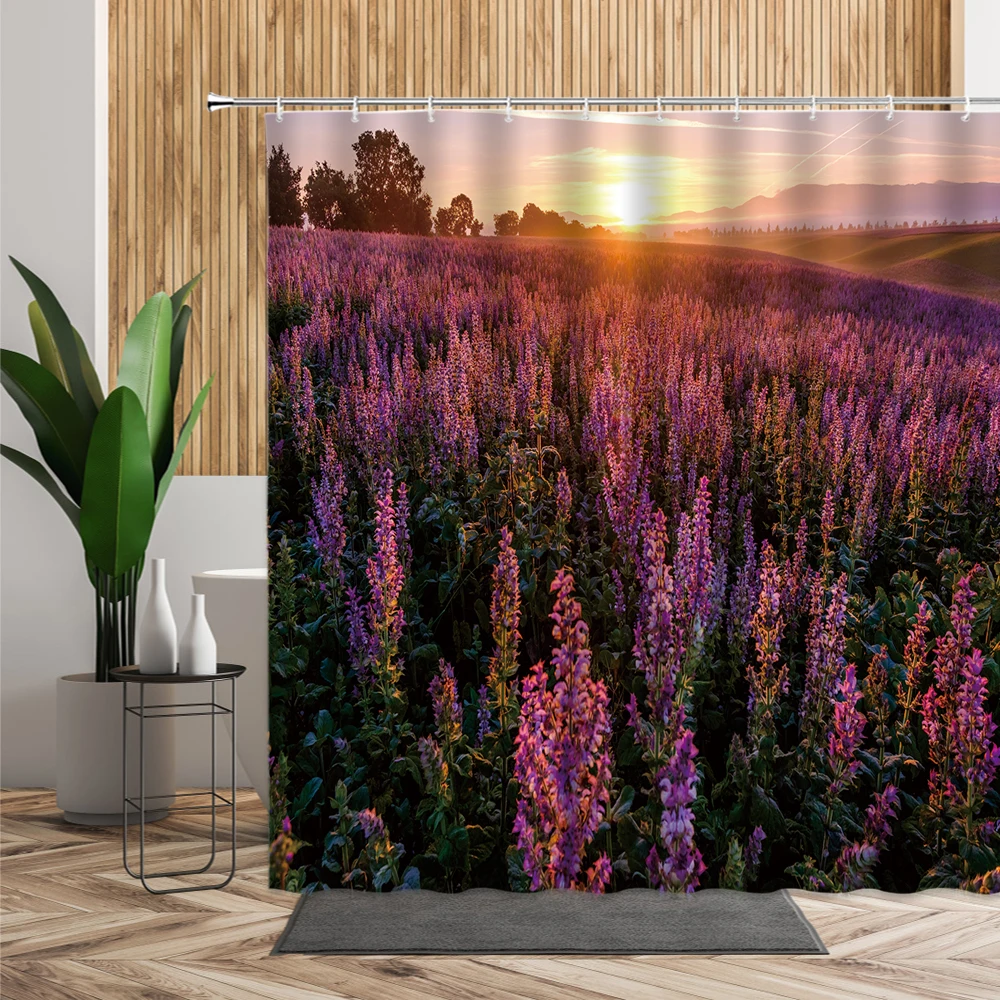 Осенняя занавеска для душа с изображением Красного влюбленного дерева