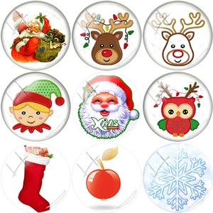 TAFREE милый Рождественский подарок 121516182025 мм стеклянный кабошон купол с плоской спинкой 2019 Новинка DIY Изготовление ювелирных изделий CM95