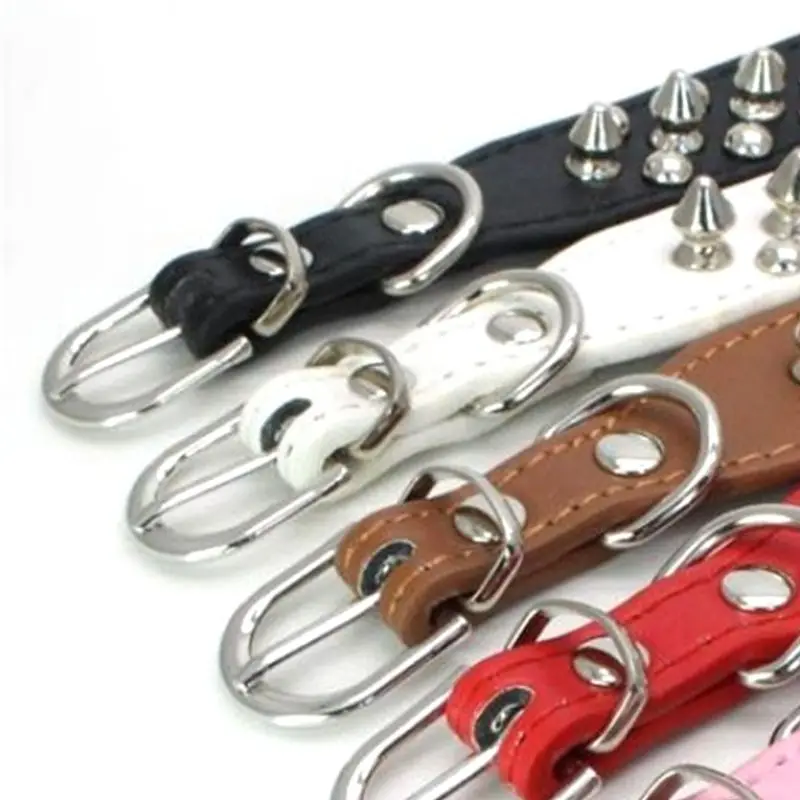 Ошейник для собак панк ошейник гвоздик с шипами и заклепками искусственная кожа