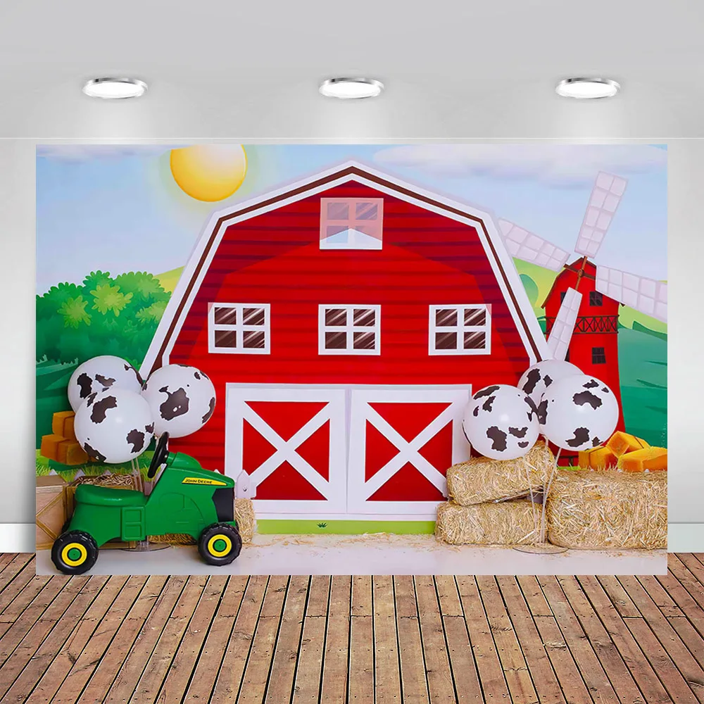 

Photography Background Farm Red Barn Rustic Animals Hay Baby Birthday Party Decor Portrait Backdrop Photo Studio Props