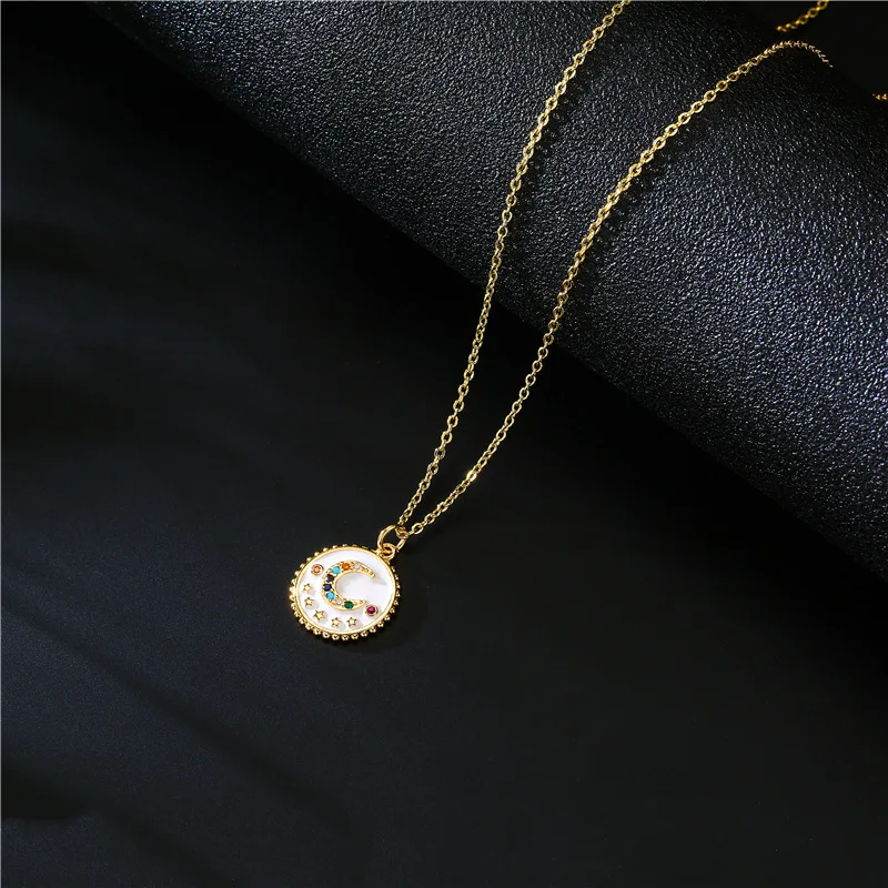 Женская винтажная подвеска Яркая блестящая цепочка с золотым покрытием изящное