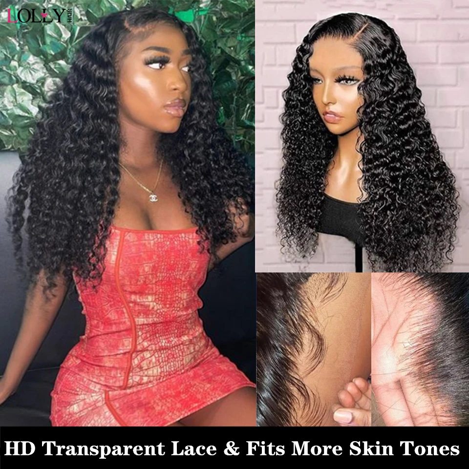 Парик из малазийских человеческих волос с глубокой волной 13x 6 дюймов | Шиньоны и