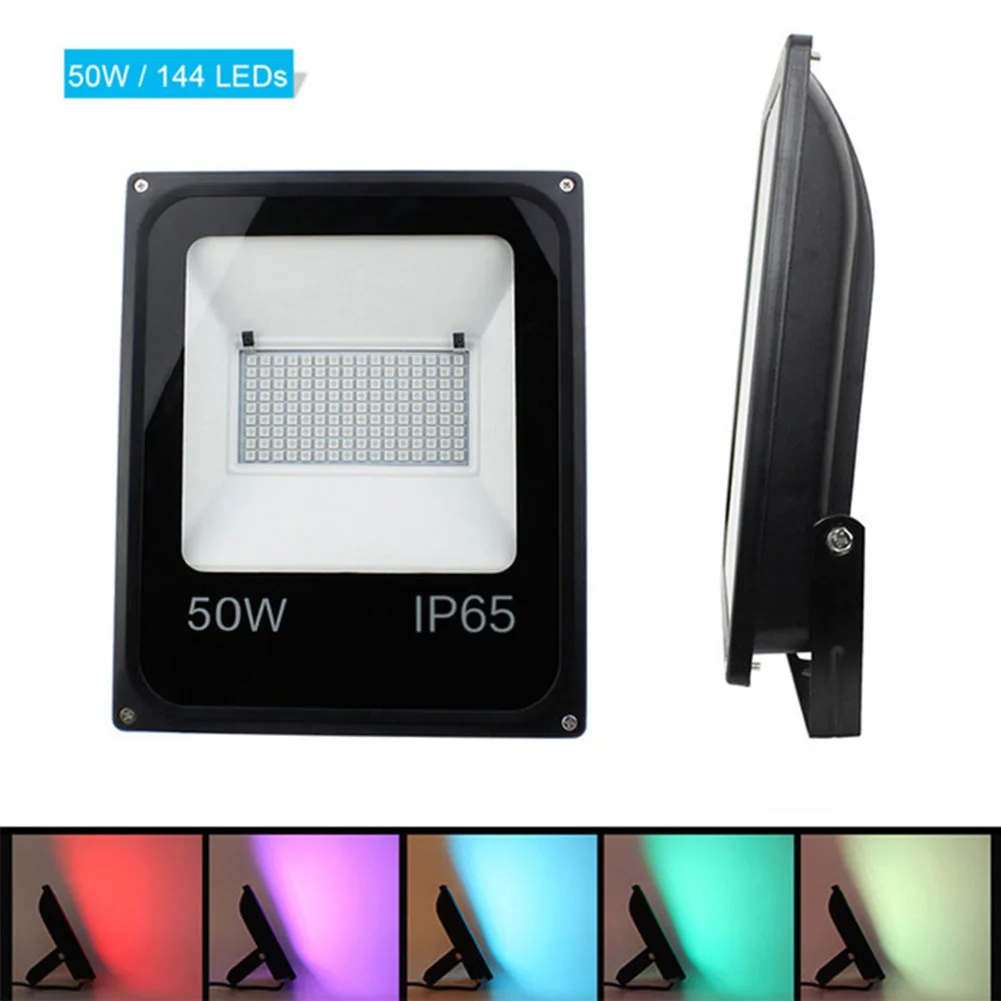 

Color Changing Wall Outdoor Remote Control RGB Garden Spotlight Decorative Security Battery Powered Waterproof Led Floodlight