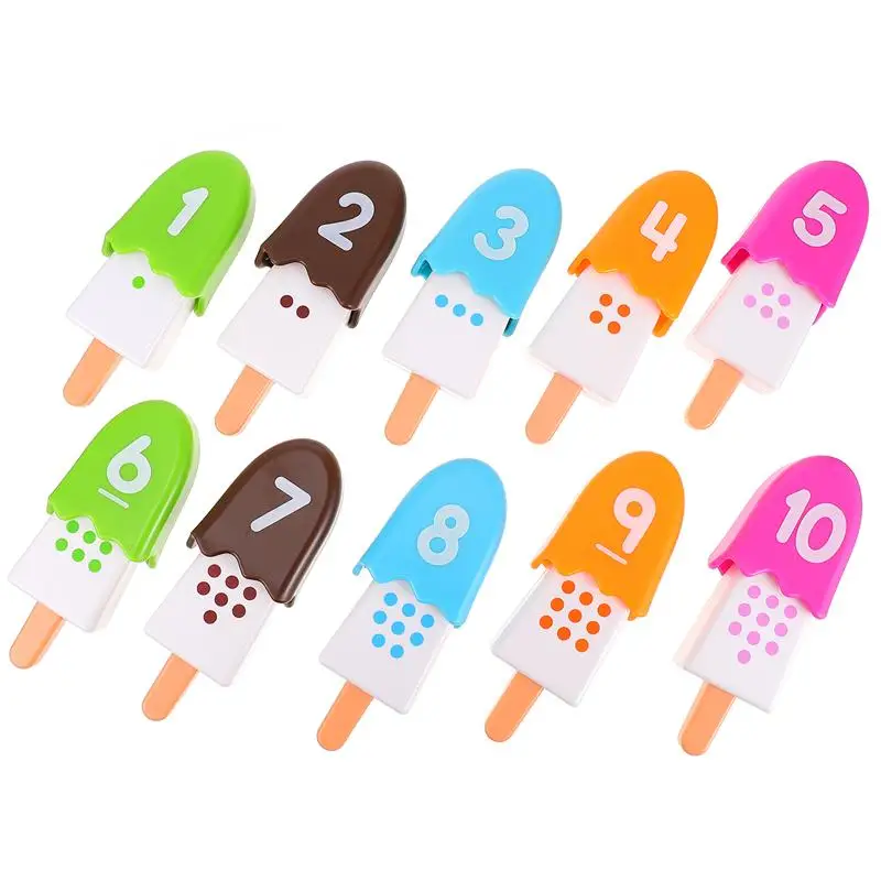 

1 Set Kids Number Learning with Pretend Ice Cream Playset Game (Assorted Color)