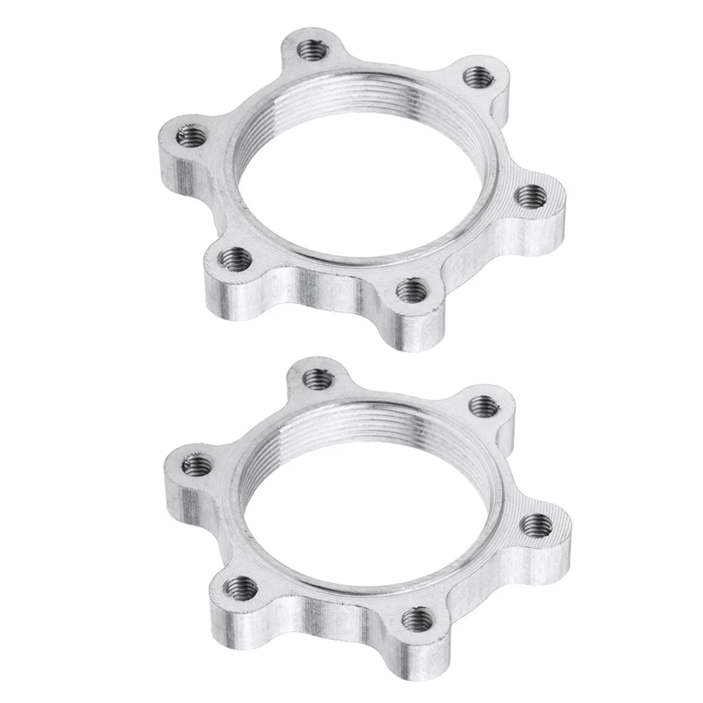 2Pcs Bicycle Freewheel Threaded Hubs Disk Disc Brake Flange Adapter 6 | Спорт и развлечения